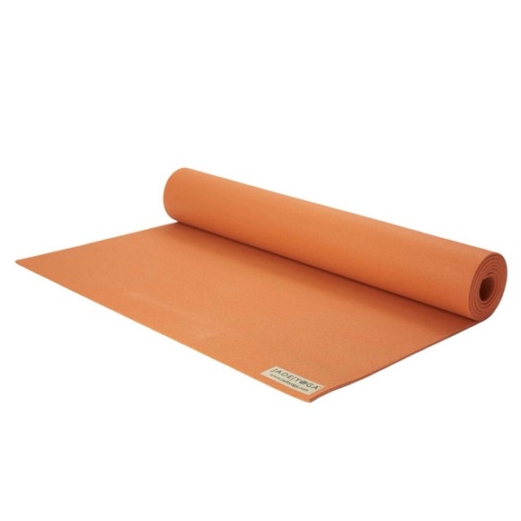Jade Yoga Mat Orange Premium Grip Excellent Cushioning Exercise Pilates - Picture 1 of 8